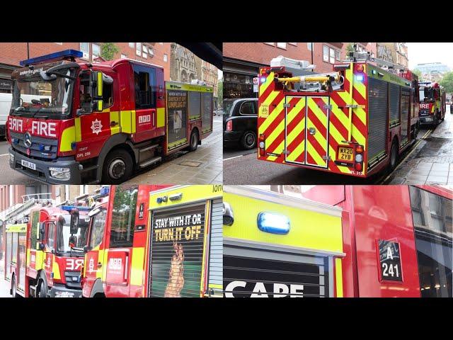 London Fire Brigade - A241, A242 Soho’s ‘Pair’ Turnout & On Scene for AFA
