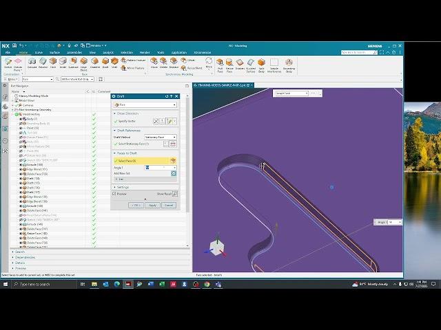 Siemens NX 2206    How To Draft A Face