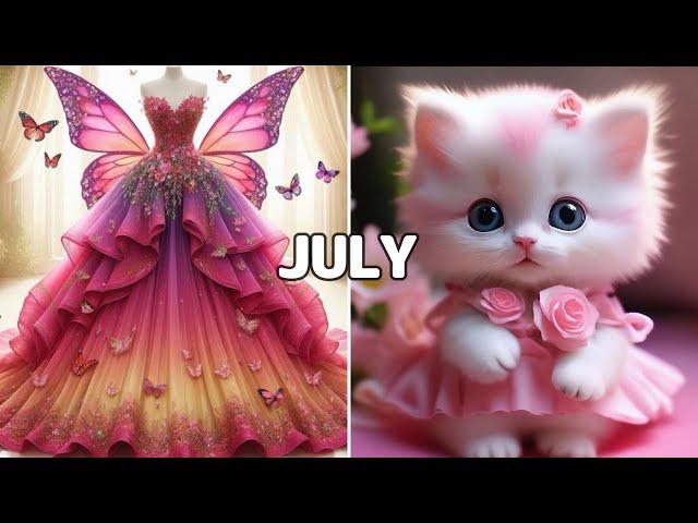 Choose Your Birthday Month and see your Dress and Cute Kitten️ || #trending #viral #video