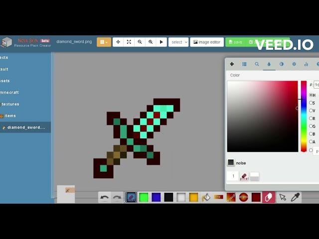 How I Make Swords on Nova Skin Minecraft Resource Pack Creator! #minecraft #texturepack