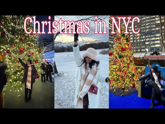 Vlogmas Day 21 | Christmas in NYC, taking the Subway , Bryant Park Winter Village | Alicia Kim