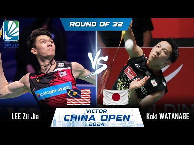 LIVE SCORE | LEE Zii Jia (MAS) vs Koki WATANABE (JPN) | China Open 2024 Badminton