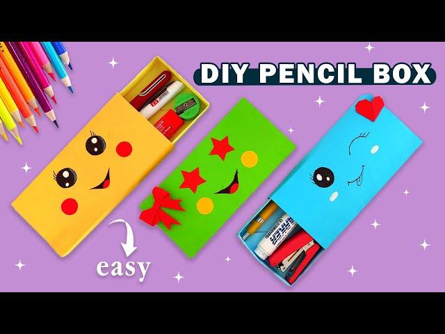 DIY Paper Pencil Box || How to make a Paper pencil Box, DIY Back to school