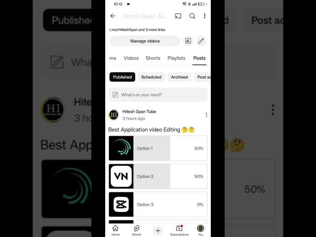 Community Tab Me Image Wala Poll Kaise Banaye How to create image poll in community tab