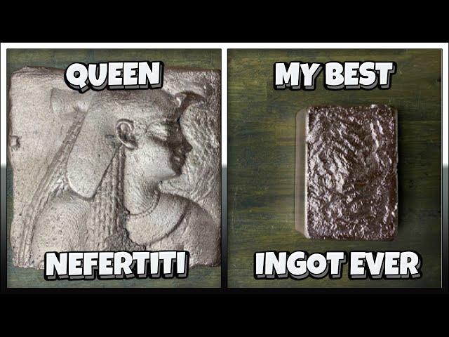 Queen Nefertiti - My Best Ever Copper Bar! - Home Made Furnace - Bullion - Molten Metal Melting