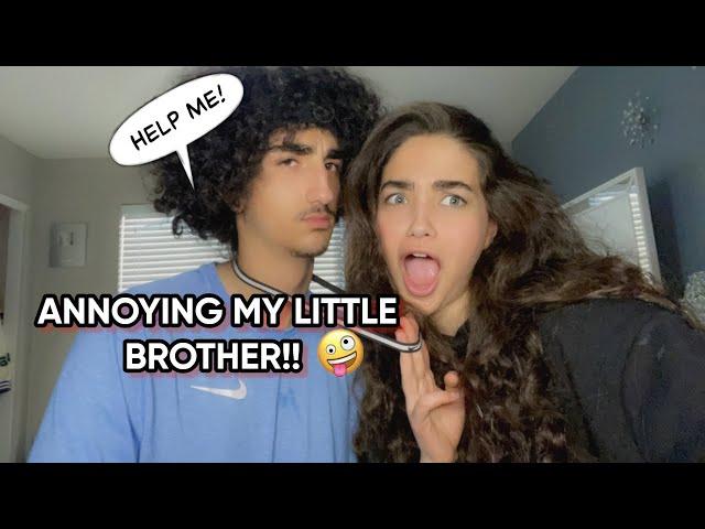 ANNOYING MY LITTLE BROTHER--WE FOUGHT!!!