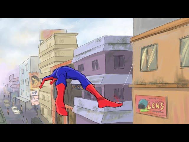 Spiderman Swinging 2D Animation | KRITA