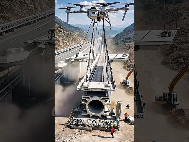 ai Railway Construction via Drones:The Technology of the Future #ai #automobile #military #wildlife