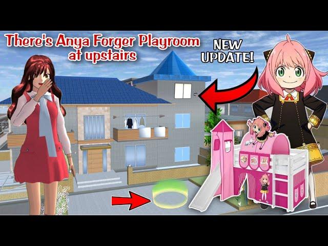 غرفه انيا في الطابق العلوي هنا There's Anya Forger Room at upstairs in Sakura School Simulator