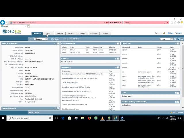 Configure Interfaces and Zones palo alto firewall  palo alto configure interface