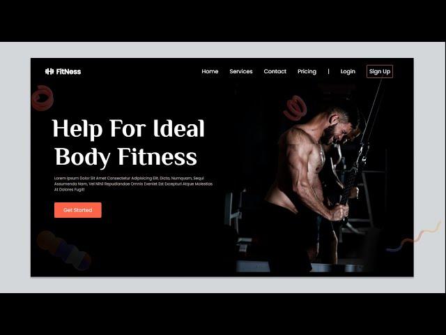 Create Gym Website Page using HTML and CSS | Create Fitness Website design with HTML and CSS