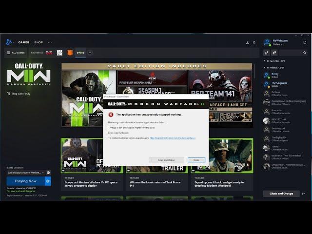 HOW TO FIX SCAN AND REPAIR ERROR ON MW2 CAMPAIGN EARLY ACCESS