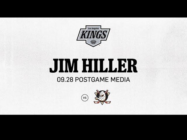 Head Coach Jim Hiller | 09.28 LA Kings win over Anaheim Ducks | Postgame Media