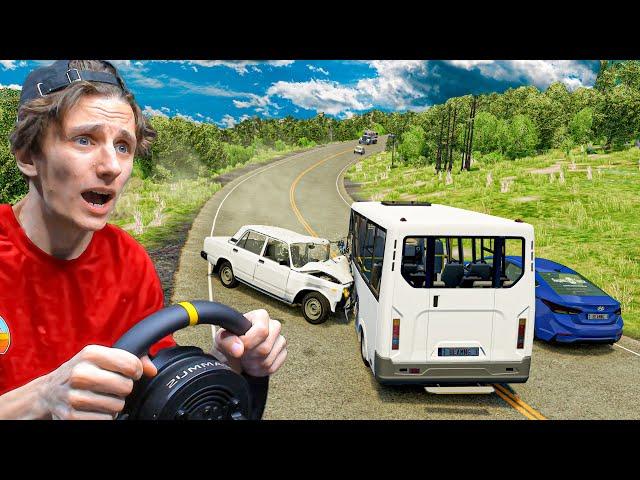 СПУСК С ГОРЫ БЕЗ ТОРМОЗОВ В БИМКЕ ! | BeamNG.drive