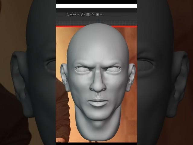 Likeness Head Sculpting in Blender #blender3d #shorts