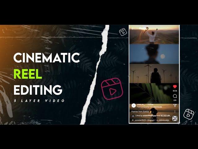 How to make 5 layer reel on instagram | Split screen effect tutorial