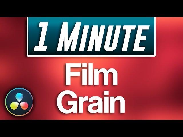 Davinci Resolve : How to Add Film Grain Effect (Fast Tutorial)