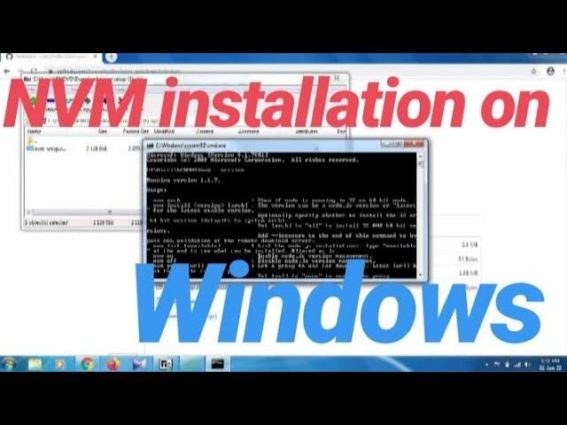 How to install nvm on windows