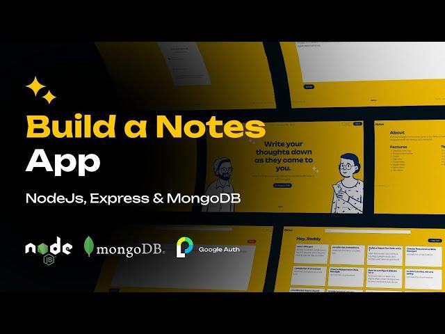 NodeJs Project - Build a Notes App using Express, MongoDB & Passport