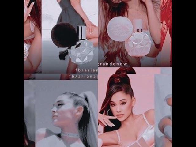 Ariana Grande with her perfumes    Ari, Frankie, sweet like candy, Moonlight, cloud, tun, rem