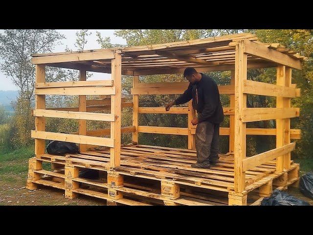 Man builds a cabin using free platforms from Start to Finish | by @lesnoy_craft8607