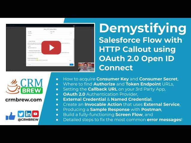 Demystifying Salesforce Flow with HTTP Callout using OAuth 2.0 Open ID Connect (Video Tutorial)