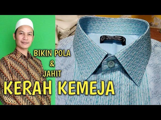 TUTORIAL POLA KERAH KEMEJA BATIK |TIPS DAN TRIK MENJAHIT KERAH |BELAJAR MENJAHIT PEMULA MUDAH RAPIH