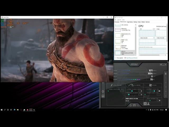 GOD OF WAR ON CORE I5 3470 I 16 GB RAM I GTX 660