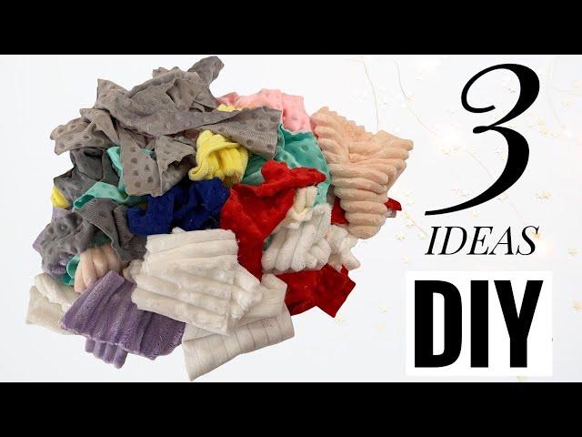 3 IDEAS WHAT TO SEW WITH RETAINED FABRIC - Patchwork - Ideas from plush fabric scraps - DIY