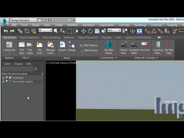 3ds Max 2016 Quick Tips: New Design Workspace – Get Started Tab