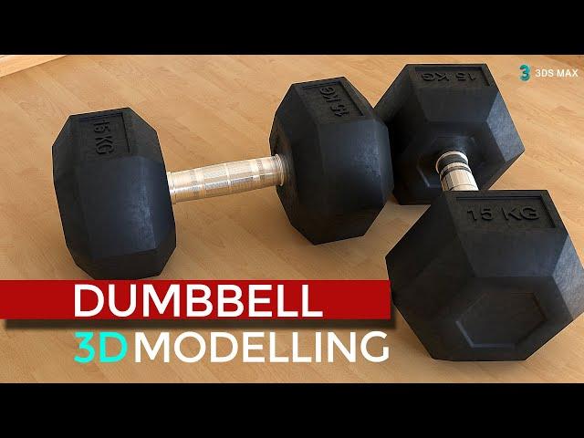 Dumbbell Modelling in 3Ds Max | Tutorial [Corona Render]