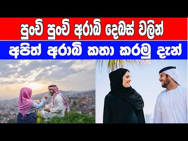 Learn Arabic with Arabic Sinhala  dialogues