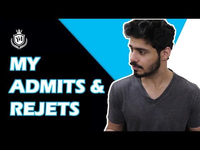 My Admits and Rejects when I got them || And a Surprise That will Help YOU!