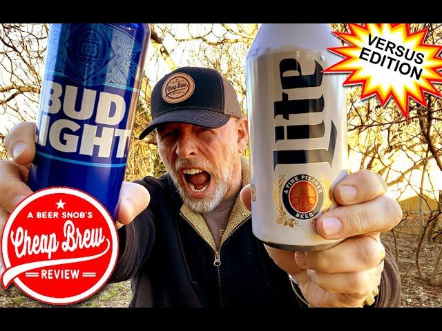 Bud Light vs. Miller Lite Beer Review by A Beer Snob's Cheap Brew Review