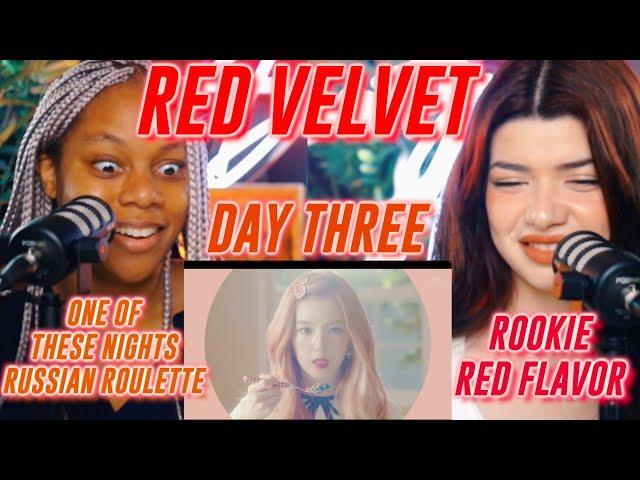 7 DAYS WITH RED VELVET - One of These Nights, Russian Roulette, Rookie and Red Flavour MV reaction