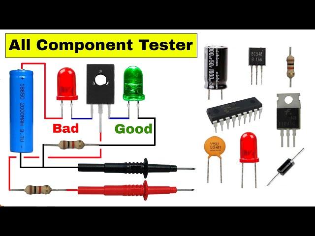 How To Make All In One Component Tester || All Component Tester || Continuity Tester