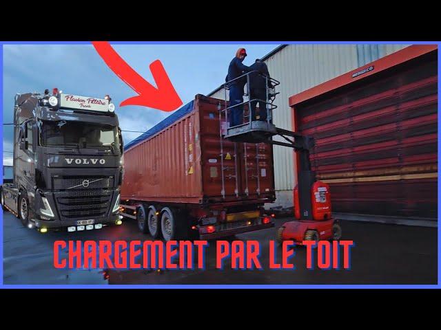 LOADING 40 OPEN TOP container in BURGUNDY (too good)