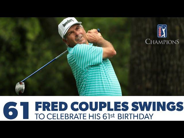 61 Fred Couples swings for his 61st birthday