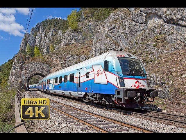 SEMMERINGBAHN - 40 minutes 4K [Ultra HD] video of trains and scenery railway