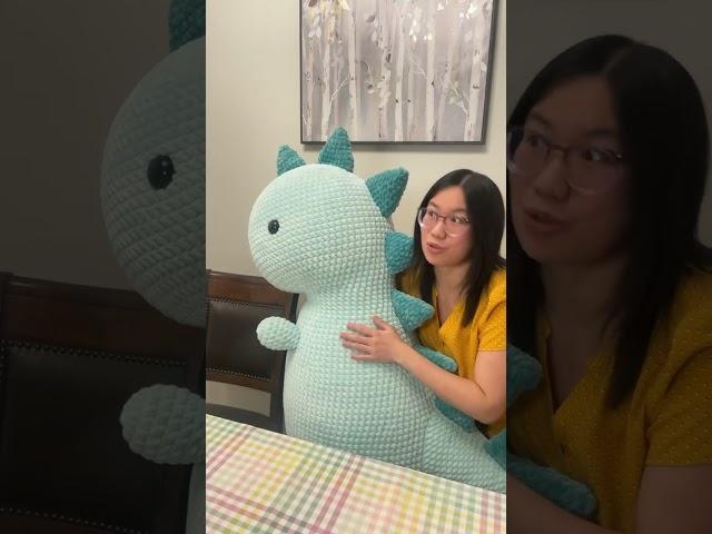 Top questions I get about Mega-Dino! #megadino #crochet #amigurumi