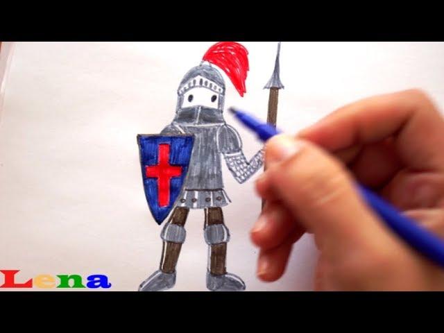 Ritter zeichnen - Malen  - how to draw a knight  - как рисовать рыцаря