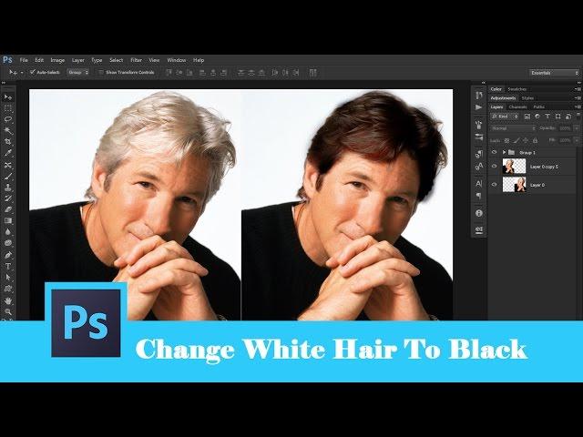 58. [Ps] Change White Hair To Black - Photoshop Tutorial [In Hindi/Urdu]