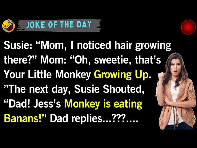 "Funny Daily Jokes:  Susie’s Hairy Monkey Moment! BEST JOKE OF THE DAY!"