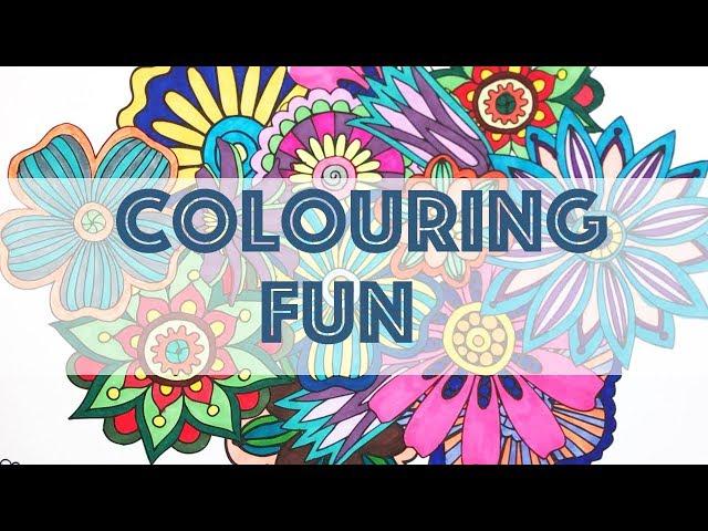 MINDFULNESS COLOURING BEAUTIFUL FLOWERS | Magical Brush Art 