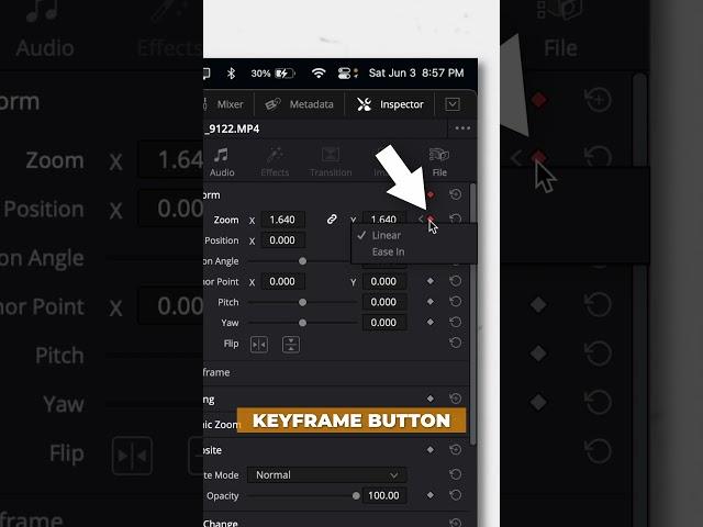 A Shortcut To Make Your Keyframes More Amazing In Davinci Resolve
