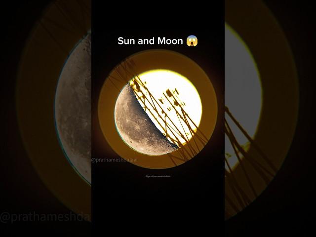 Sun and Moon through my telescope without solar filter @prathameshdalavi