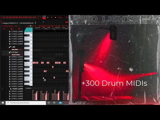 FREE(+300) MIDI KIT/808, HIHATS,ETC PACK 2022 "Red Lights" (All My 2021 Drum MIDIs)