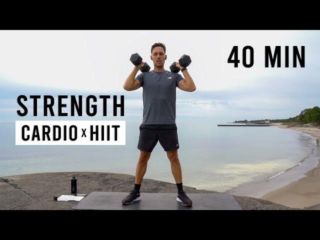 40 Min Strength & Cardio HIIT (Full Body Workout With Dumbbells)