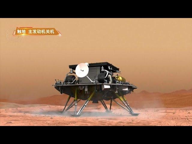 El robot explorador chino Zhurong aterriza con éxito en la superficie de Marte