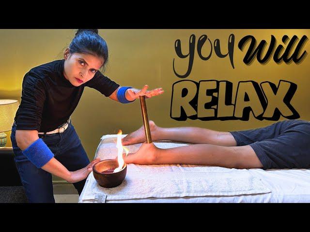 Powerful Ultimate Leg Reflexology With Fire Oil, Asmr Acupressure Calf & Foot Massage |Cosmic Barber